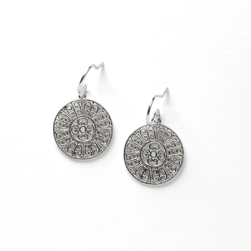 Heart Shaped Drop Earrings for Love -Sterling Silver Openwork Earrings