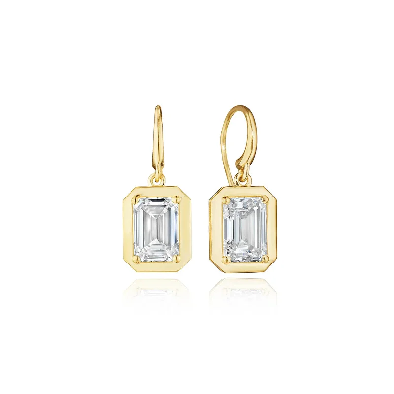 Heavy Duty Drop Earrings for Durability -Tacori Allure Diamond French Wire Earrings