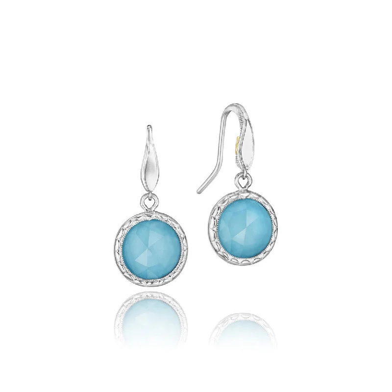 African Drop Earrings with Culture -Tacori Crescent Embrace Turquoise Earrings