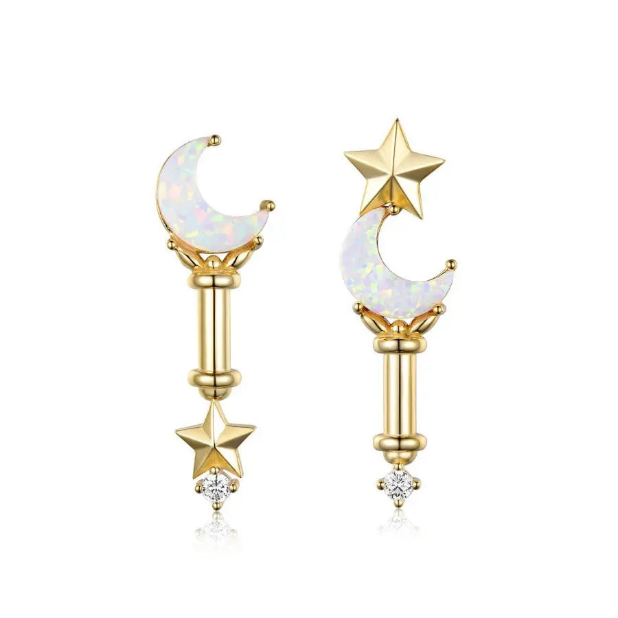 Drop Earrings for Party Look -Tsuki Wand Earrings