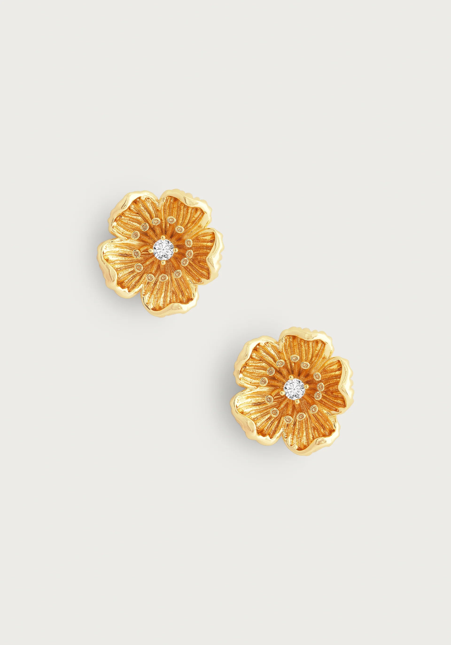 Drop Earrings for Concert Look -Wildflowers Gold Stud Earrings