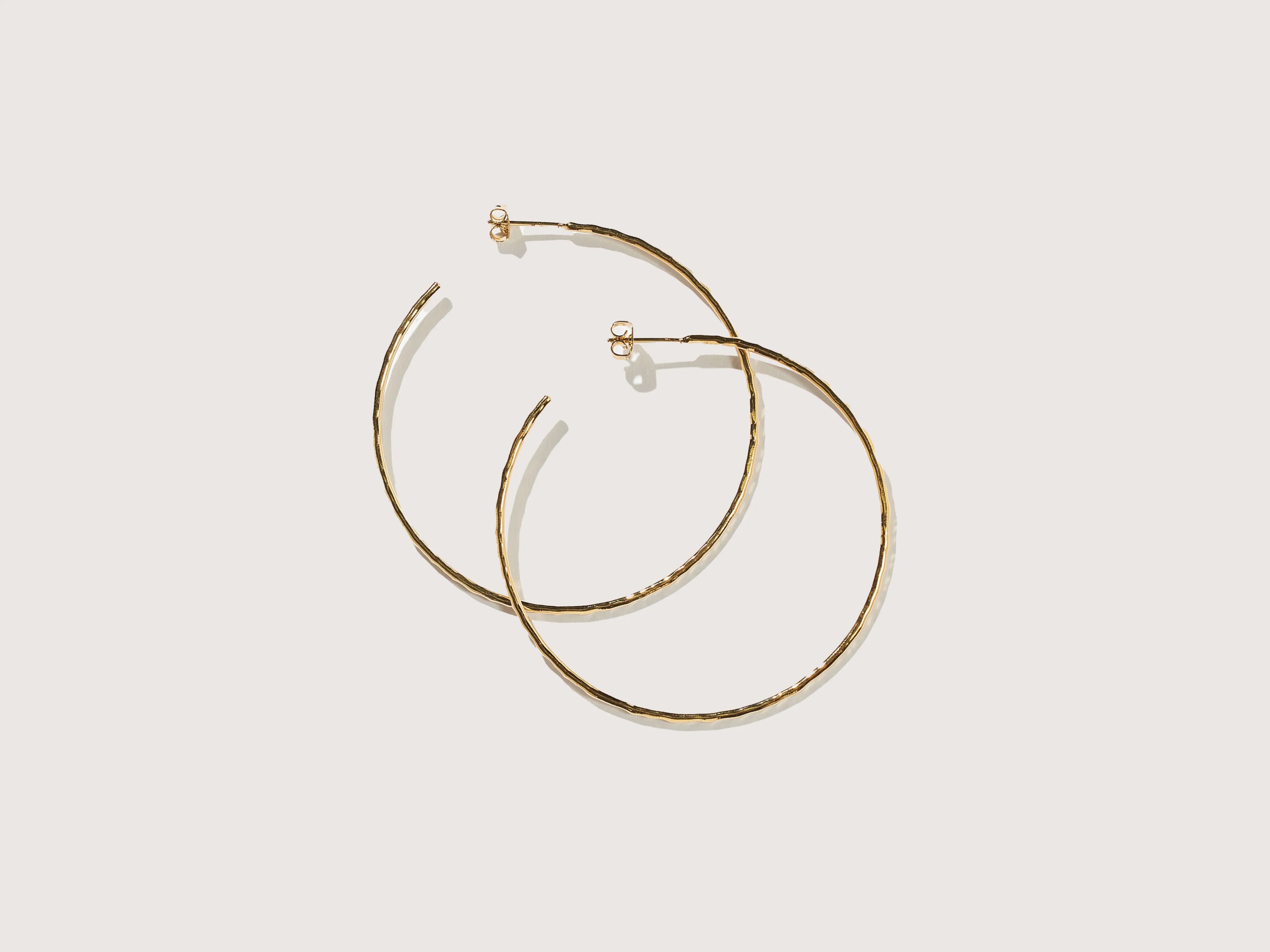 Drop Earrings for Beach Outfit -Illusion Hoop Earrings (242 / W / GOLD)