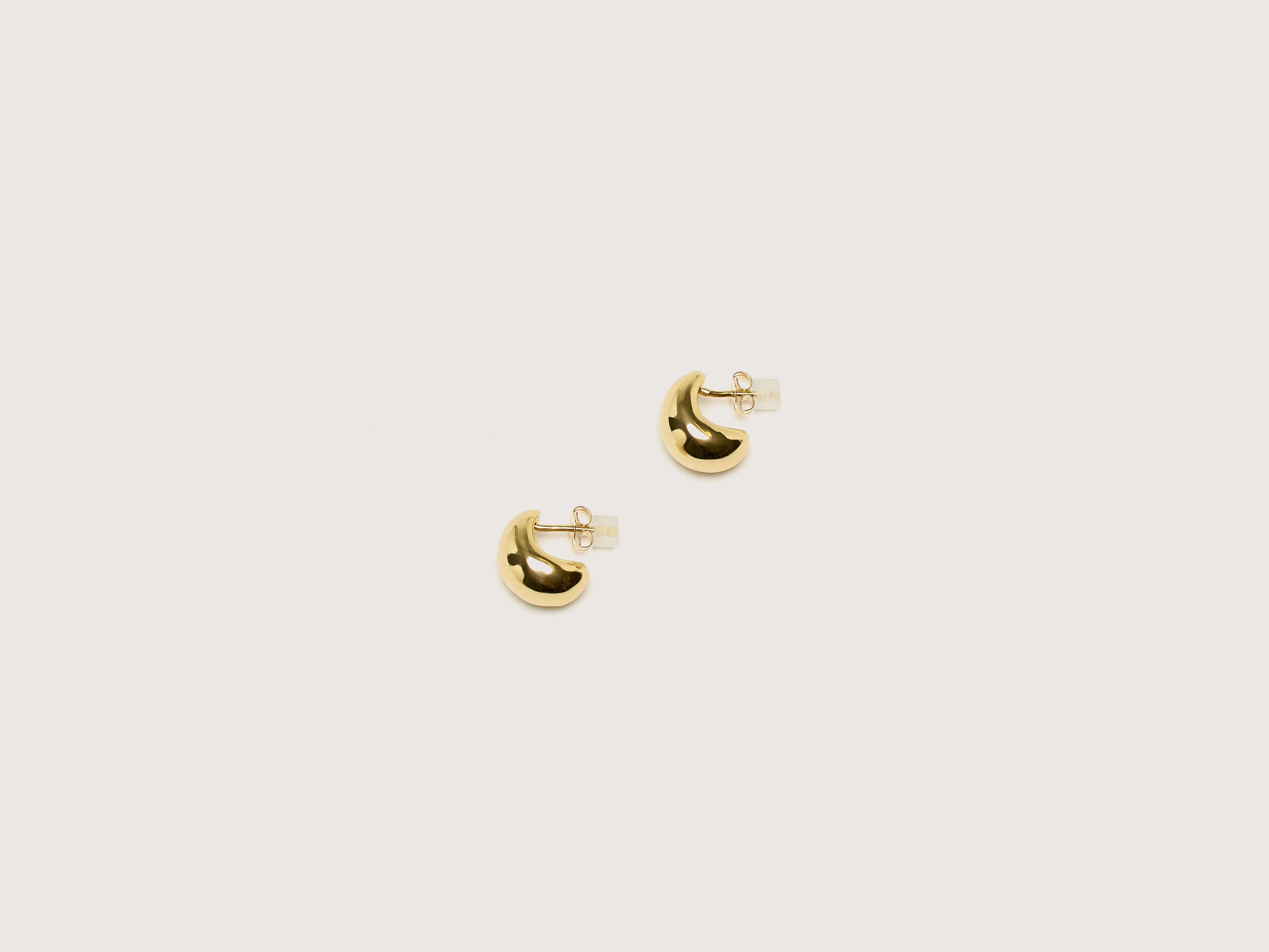 Drop Earrings for Engagement Party -Small Remy Hoop Earrings (242 / W / GOLD)